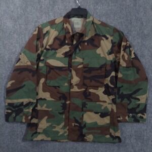 Vintage USGI Woodland Camo BDU Jacket‎ Mens Medium Regular Military 90s